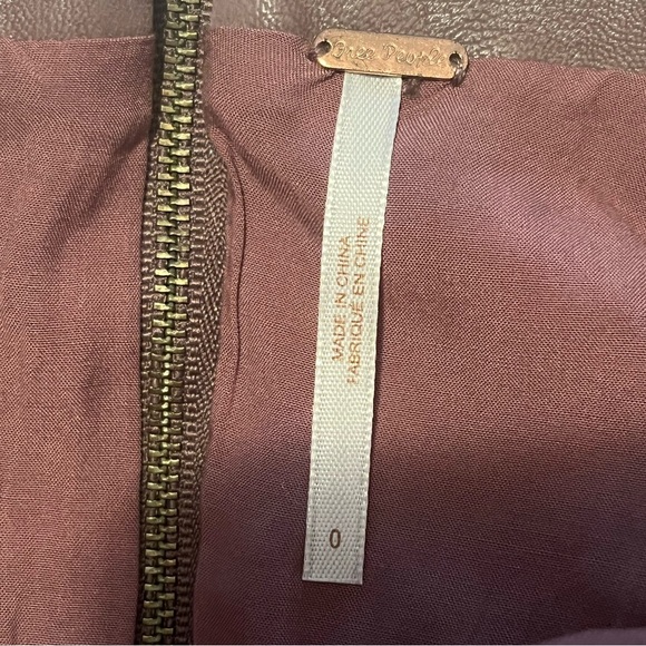 Free People Modern Femme Faux Suede Mini Skirt Taupe Size 0 - Picture 2 of 10